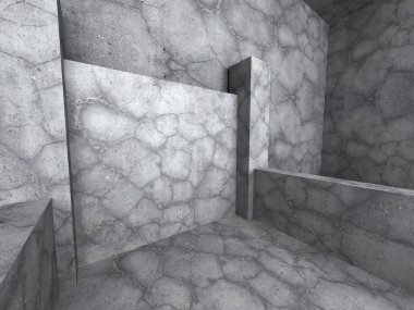 boş oda ile beton duvarlar 