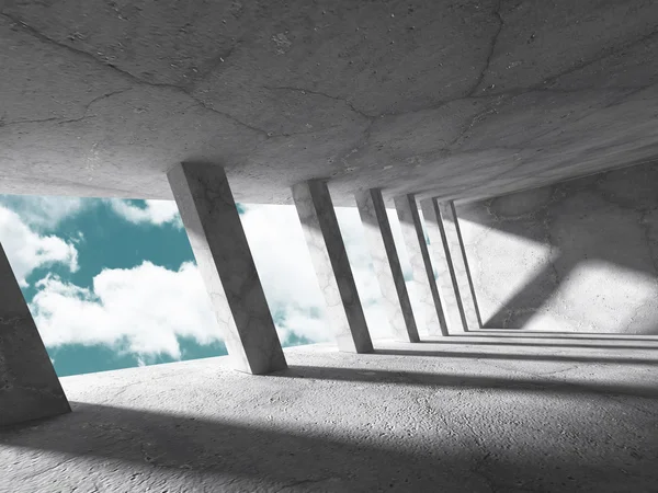 Concrete Architecture Construction and Cloudy Sky — Stock Photo, Image