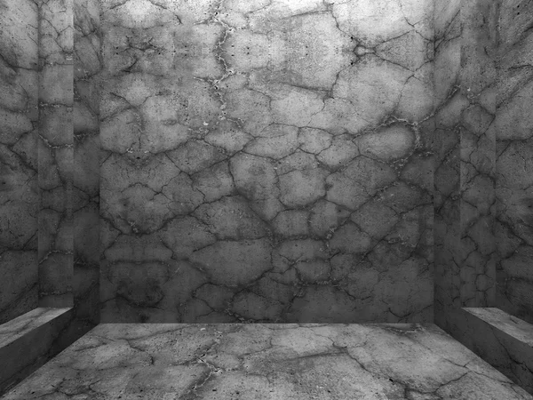 Karanlık boş beton duvar — Stok fotoğraf