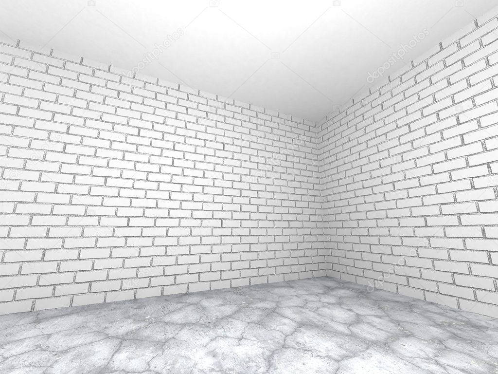 Empty room interior with white walls