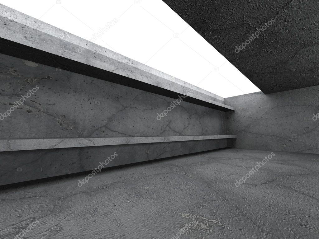 concrete architecture design with  horizontal elements
