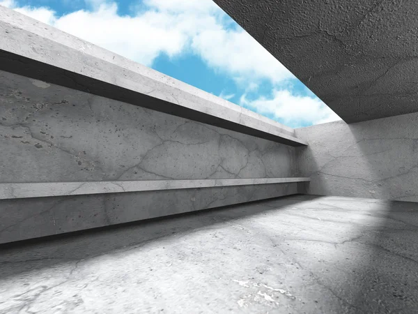 Projeto de arquitetura de concreto com janela de teto — Fotografia de Stock