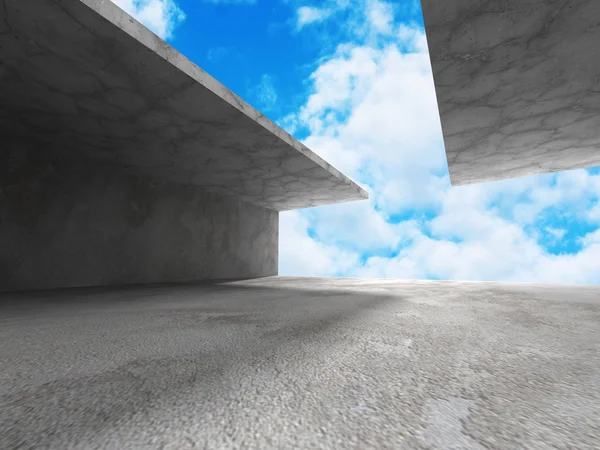 コンクリート建築と曇り空 — ストック写真