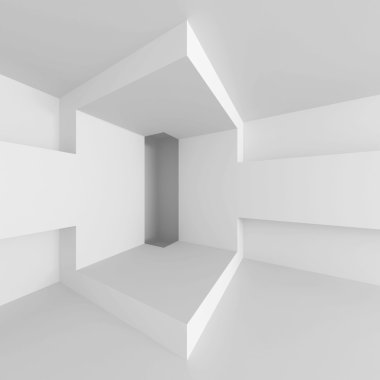 Soyut mimari beyaz tasarım 