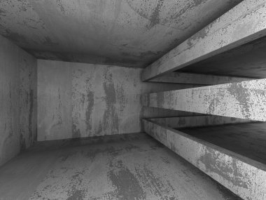 Karanlık boş kentsel beton Oda 