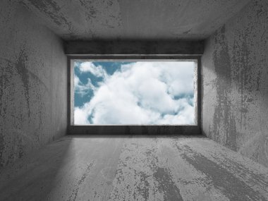 Boş beton iç arka plan