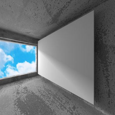 Boş beyaz poster afiş