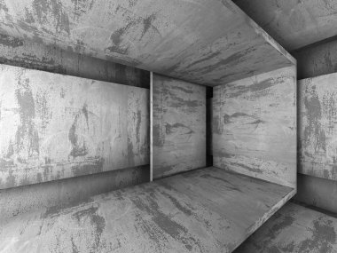 karanlık beton odası iç. 