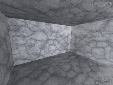 boş oda ile beton duvarlar 