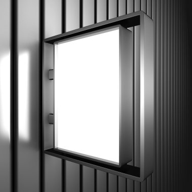 Boş metalik bilgi afiş ekran 