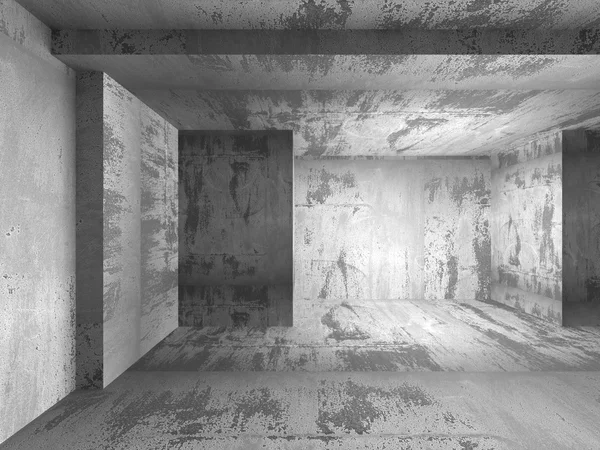 Donkere lege betonnen kamer interieur. — Stockfoto