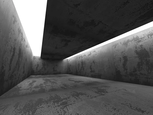 Dark empty concrete walls
