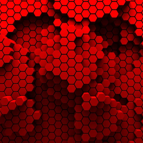 혼돈 된 붉은 벽돌 벽 — 스톡 사진