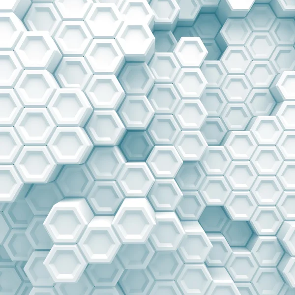 Witte Hexagon vormen textuur — Stockfoto