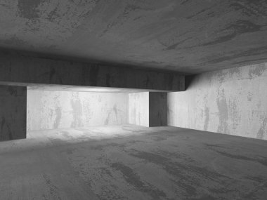 Karanlık boş kentsel beton kentsel Oda