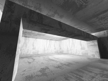 boş beton odası iç. 