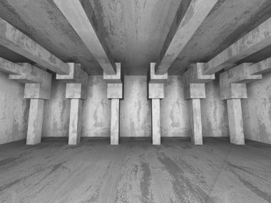 boş beton odası sütunları iç. 