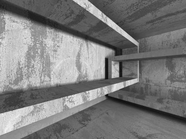 Beton boş odası iç