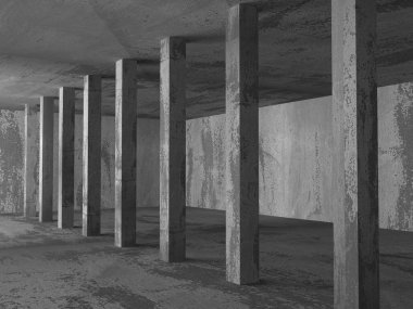 Karanlık beton mimari