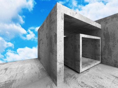 Beton geometrik mimarisi 