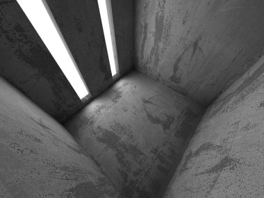 Karanlık beton mimarisi 