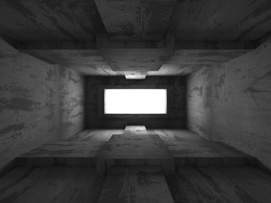 Boş karanlık Bodrum beton iç. 