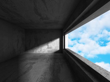 boş beton odası iç 