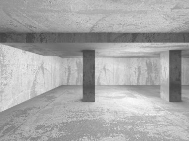 boş beton odası iç. 