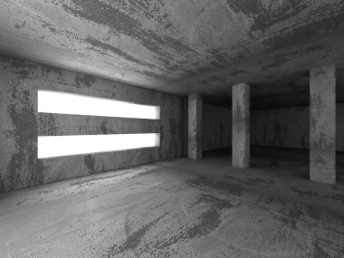 Beton mimari bodrum katında 