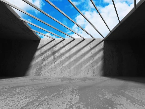 曇り空のコンクリートの抽象的なアーキテクチャ — ストック写真