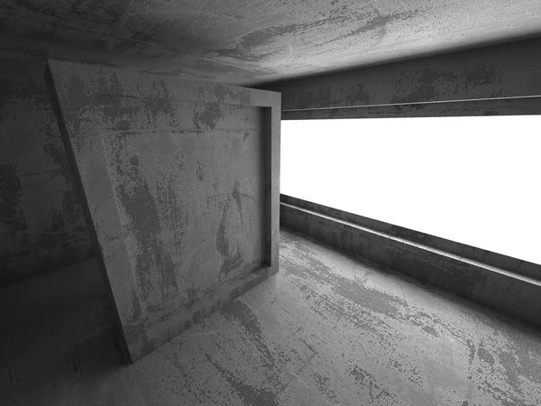Concreet lege kamer interieur met licht — Stockfoto