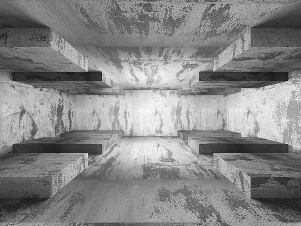 Quarto vazio de concreto escuro . — Fotografia de Stock