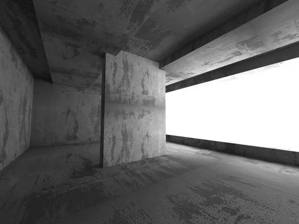 Interior da sala de concreto escuro . — Fotografia de Stock