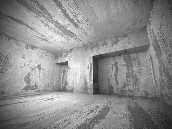 어두운 콘크리트 빈 객실 내부 — 스톡 사진