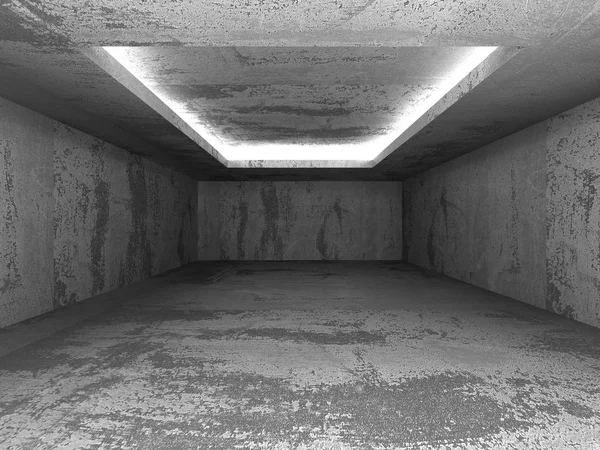 Interiér tmavý beton prázdné místnosti — Stock fotografie