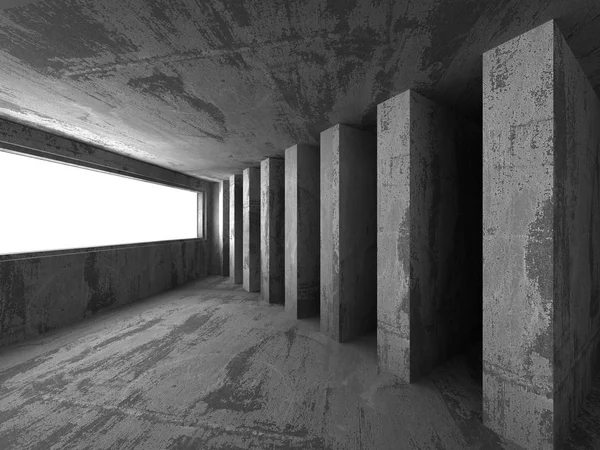 Dark empty urban concrete room urban interior