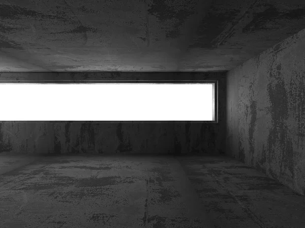 Интерьер комнаты из бетона ковчега со светом — стоковое фото