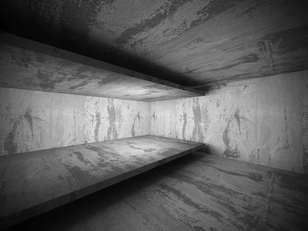 Üres betonfal belső szoba. — Stock Fotó