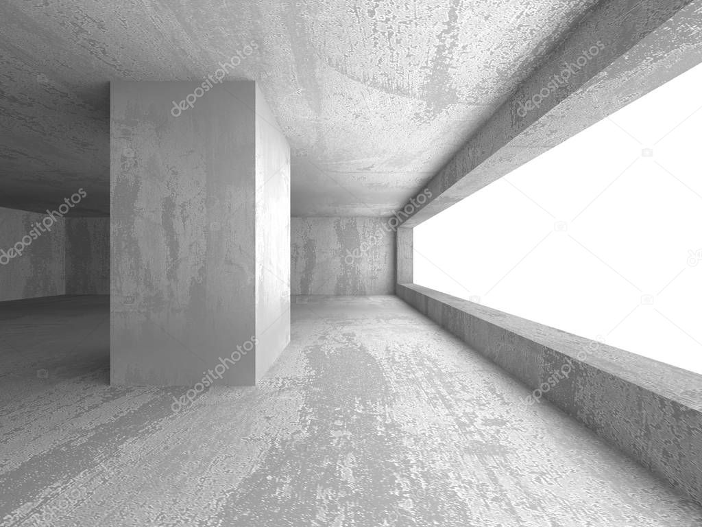 concrete empty room interior