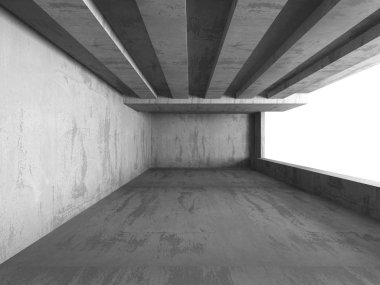 Karanlık beton boş kentsel Oda 