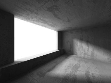 Beton boş odası iç 