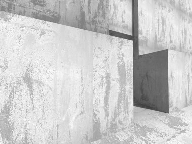 Beton geometrik duvar. 