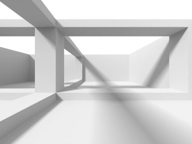 Boş fütüristik İç Mimarlık 