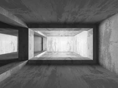 Beton boş karanlık oda