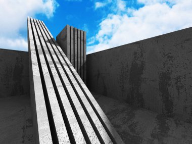 Gökyüzü ile beton mimarisi 