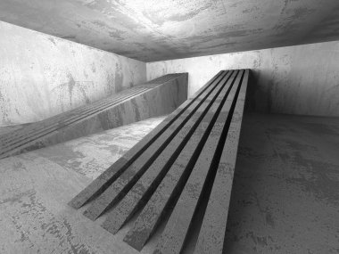 Beton boş karanlık oda