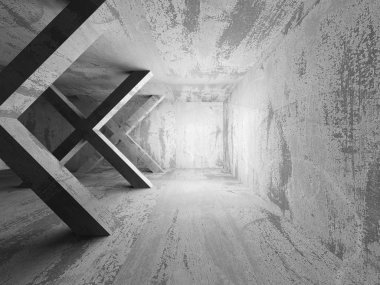 boş beton odası iç. 