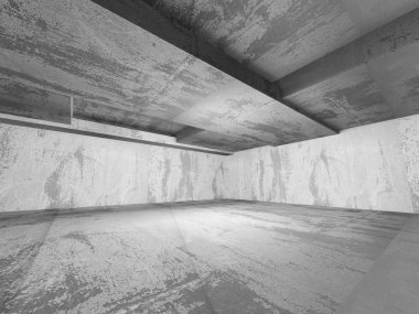 Karanlık boş kentsel beton Oda 