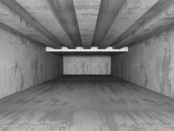 Betonové prázdná temná místnost — Stock fotografie