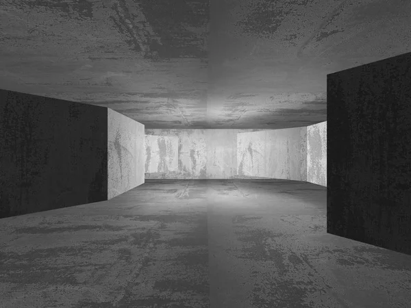 boş karanlık beton odası iç